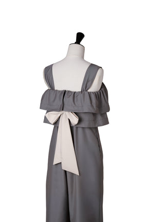 Double-Tiered Back-Ribbon Jumpsuit