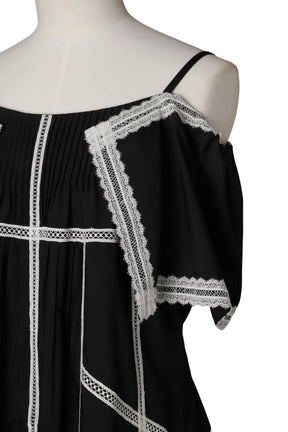 Lace-Trimmed Romper