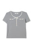Two-Tone Ribbon-Trim Tee
