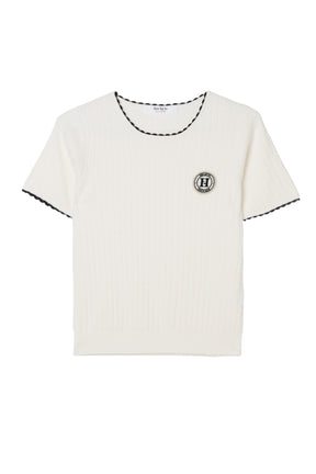 H Emblem Knit Top