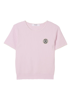 H Emblem Knit Top