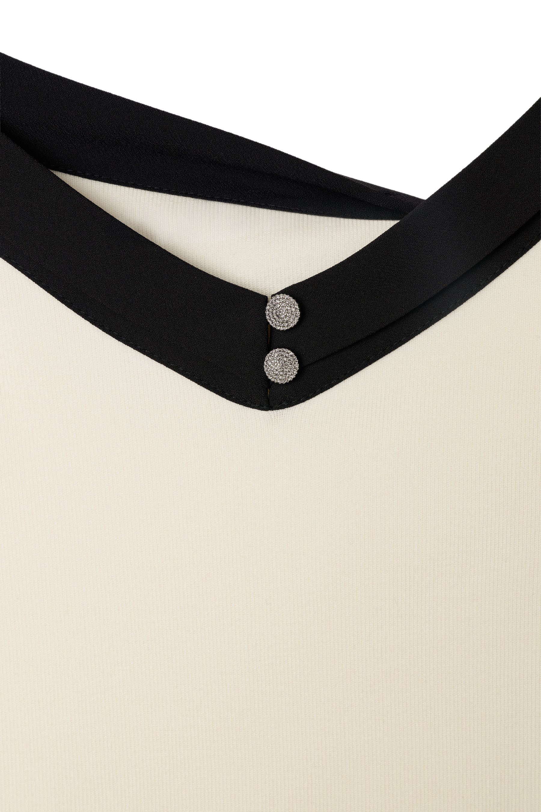Two-Tone Bow Knit Top