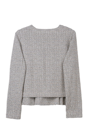Contrast Trim Tweed Set