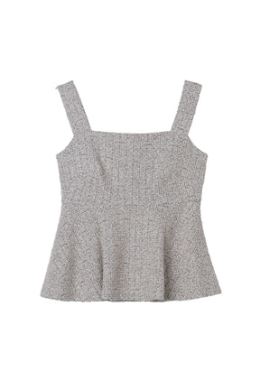 Contrast Trim Tweed Set