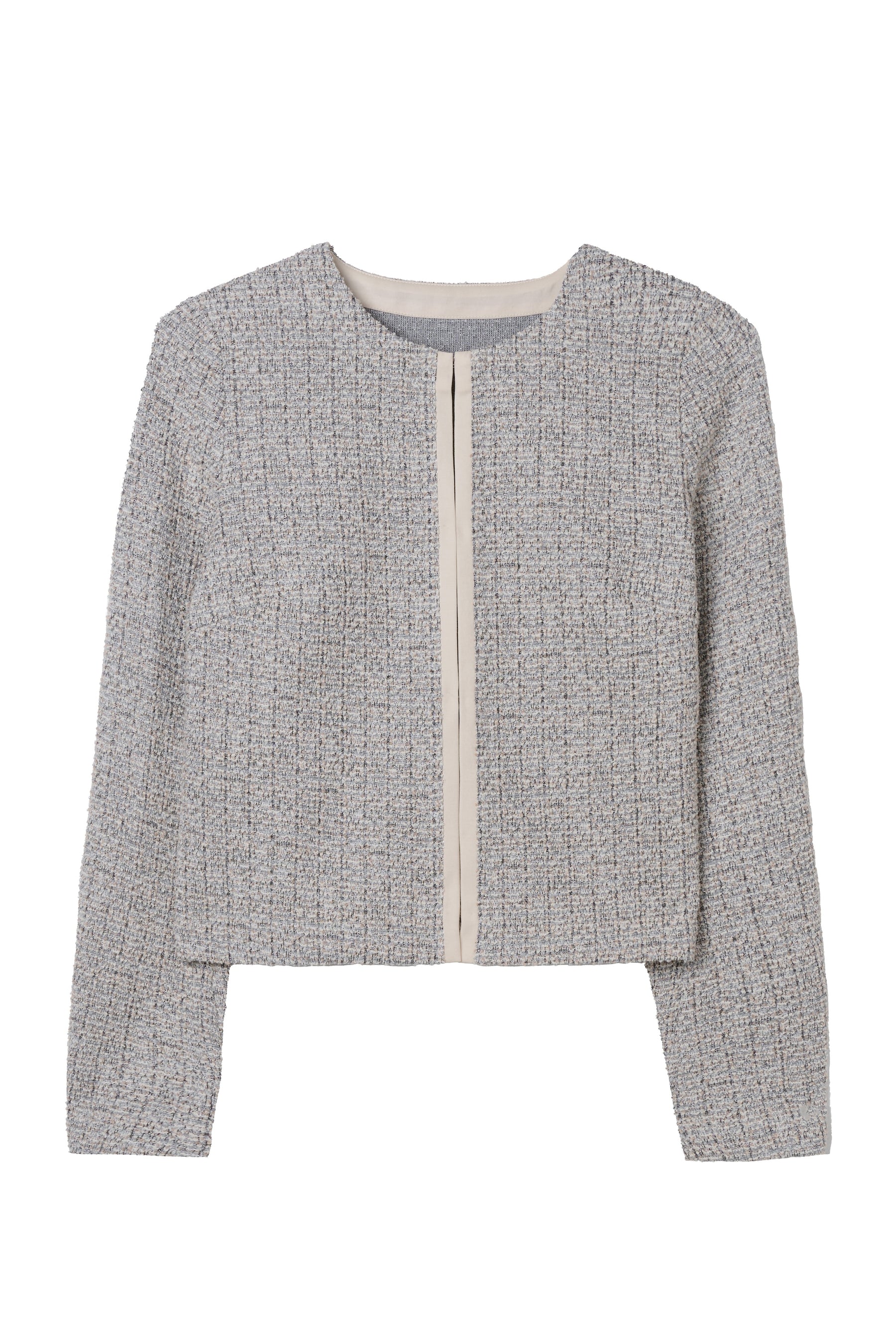 Contrast Trim Tweed Set