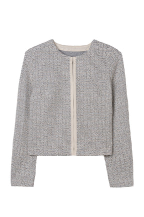 Contrast Trim Tweed Set