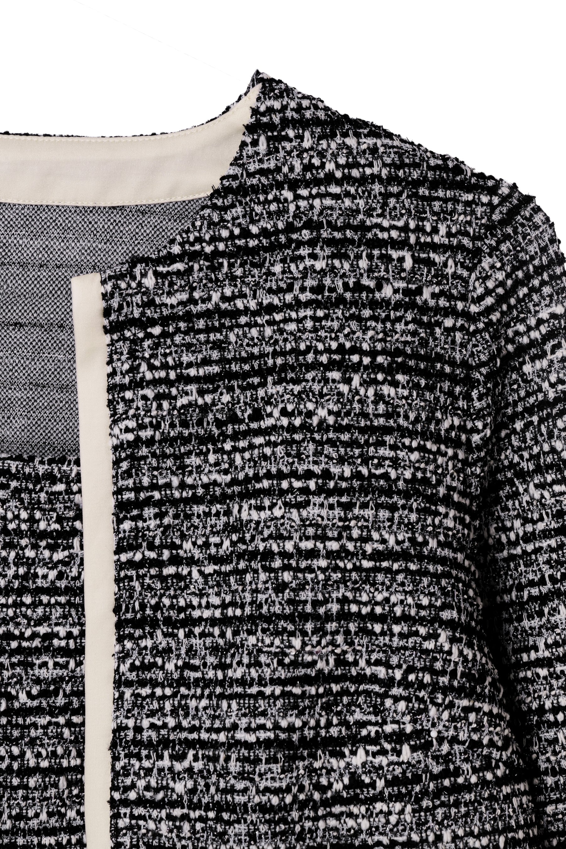 Contrast Trim Tweed Set