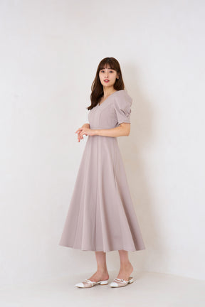 [New Color] Puff Sleeve Jersey Dress