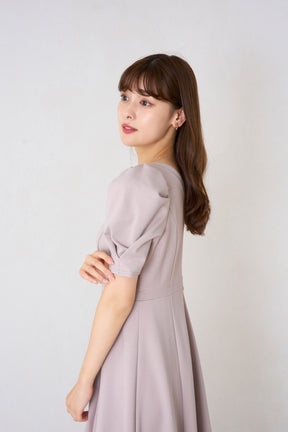 [New Color] Puff Sleeve Jersey Dress