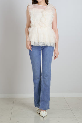Vol.3 Shimmer Lace Peplum Top