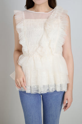 Vol.3 Shimmer Lace Peplum Top