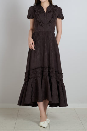 Vol.3 Paisley Satin-Jacquard Dress