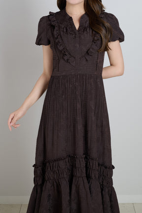 Vol.3 Paisley Satin-Jacquard Dress