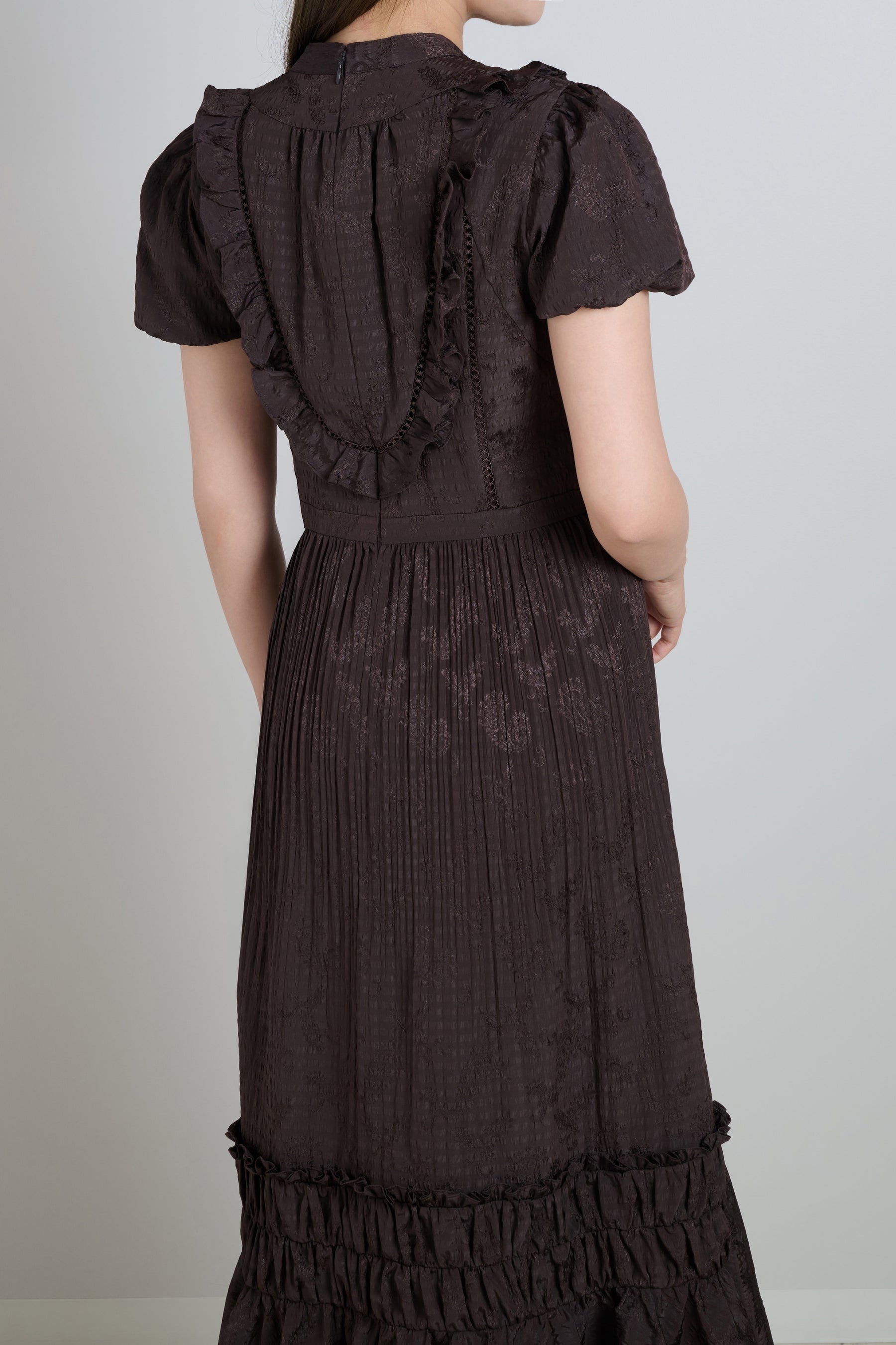 Vol.3 Paisley Satin-Jacquard Dress