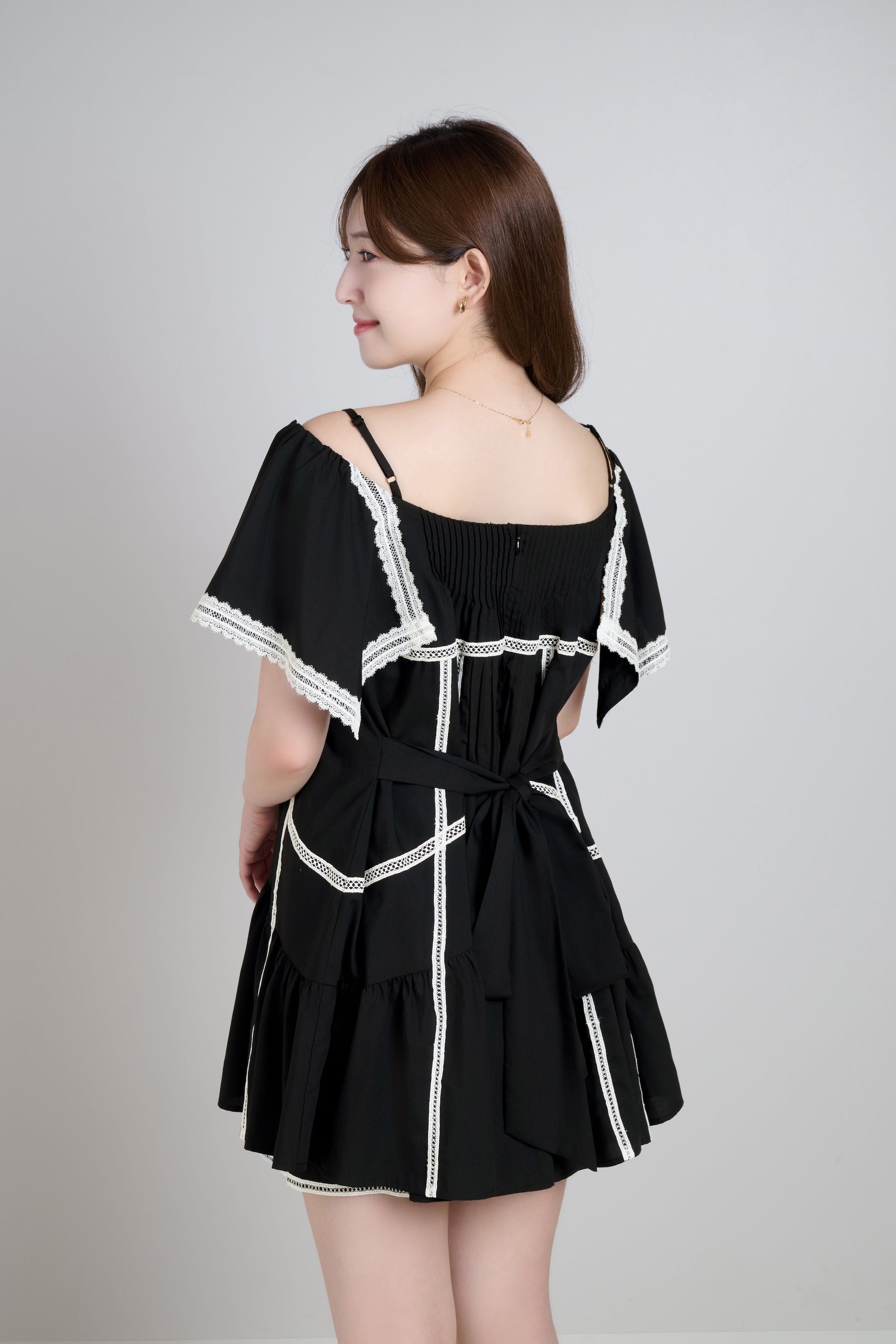 Lace-Trimmed Romper
