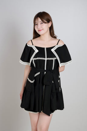 Lace-Trimmed Romper