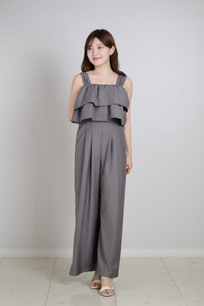 Double-Tiered Back-Ribbon Jumpsuit