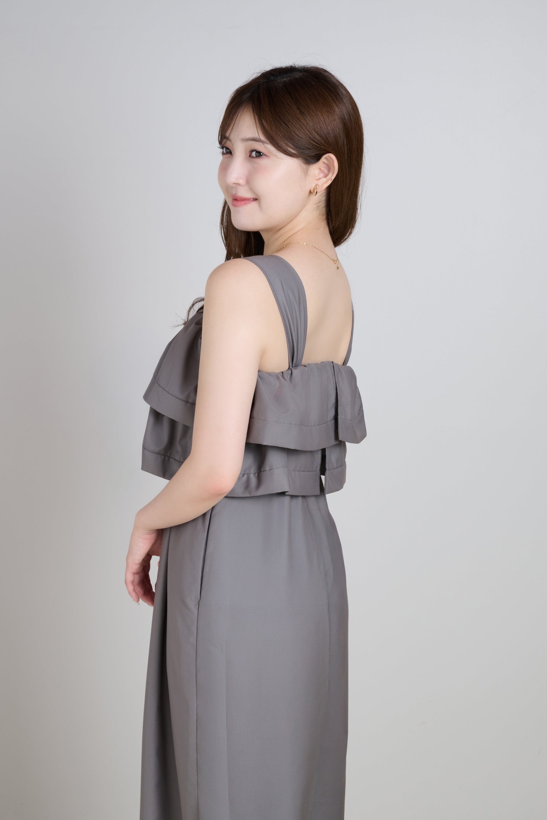 Double-Tiered Back-Ribbon Jumpsuit