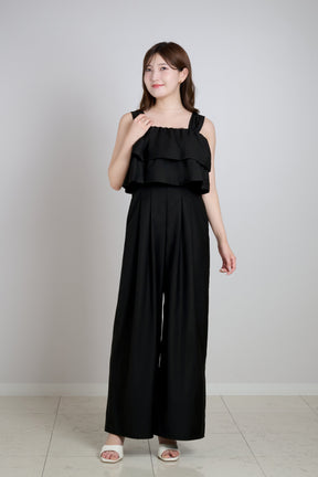 Double-Tiered Back-Ribbon Jumpsuit