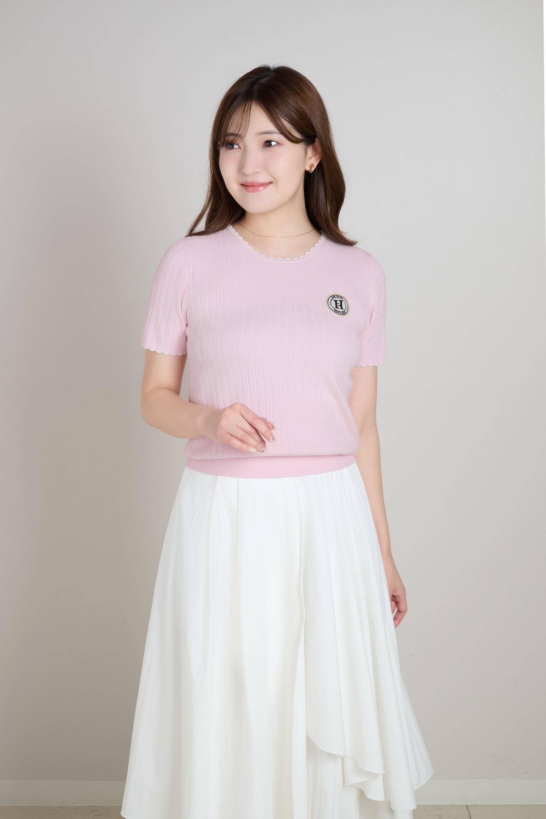 H Emblem Knit Top