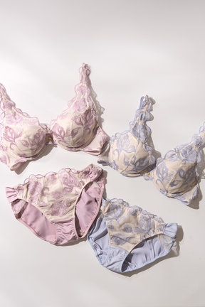 【mauve】Magnolia Tulle Lace Bra Set