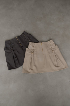 Front Zip Mini Skirt
