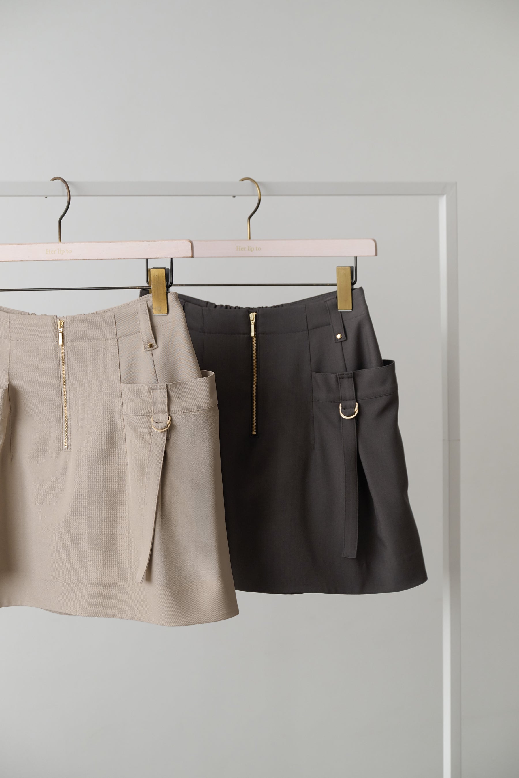 Front Zip Mini Skirt
