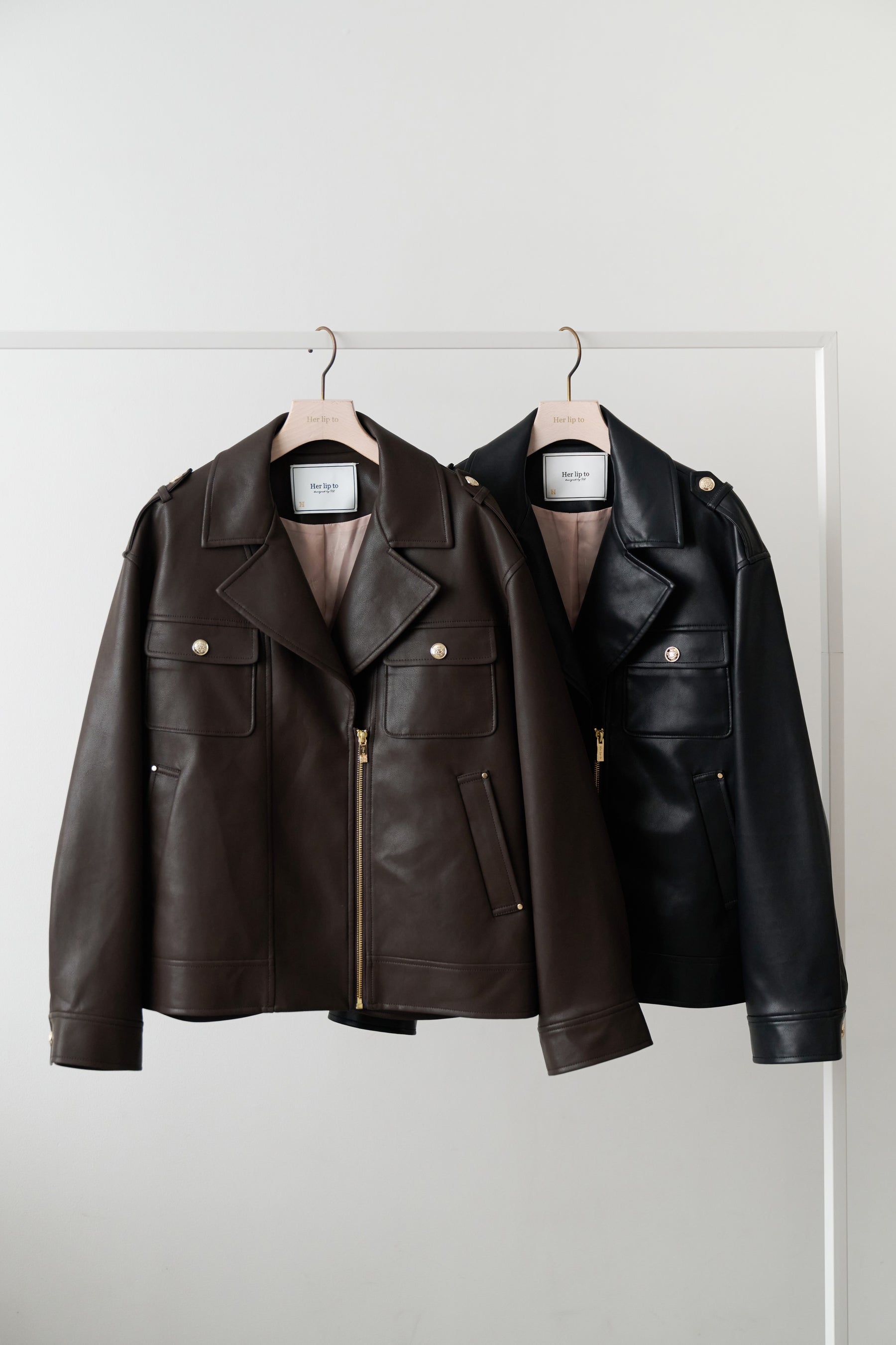 Faux Leather Zip Jacket