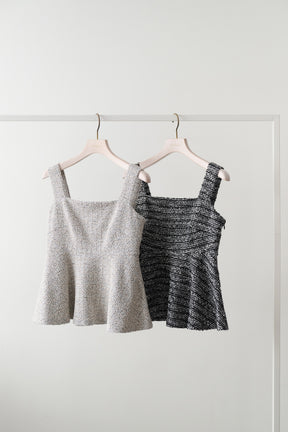 Contrast Trim Tweed Set