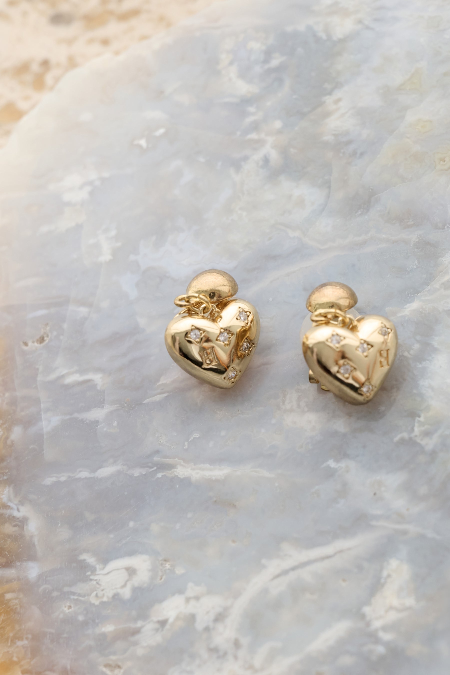 Crystal Heart Earrings