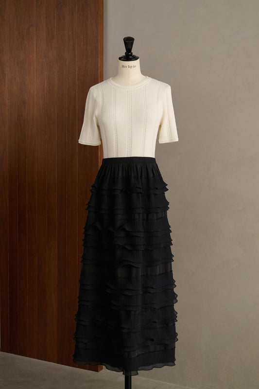【8月下旬発送】Emeline Frill Docking Dress
