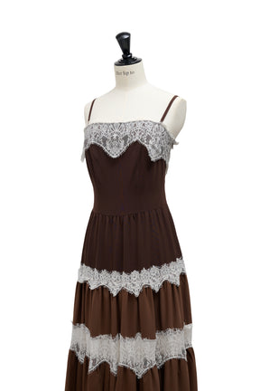 【新色】Isa Tiered Lace Cami Dress