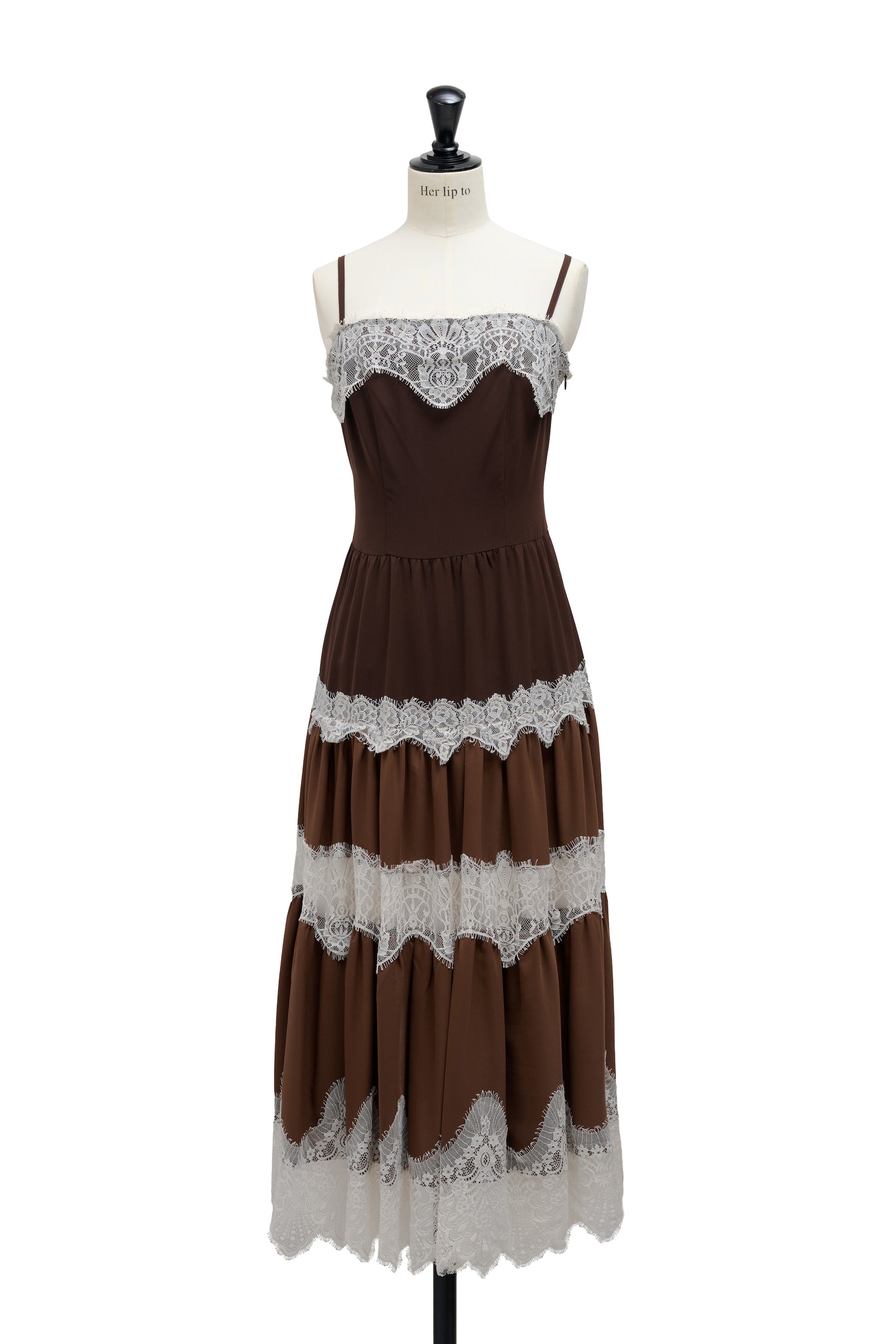 【新色】Isa Tiered Lace Cami Dress