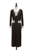［Essentia］Lace-Trimmed Knit Dress Set