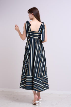 Cordelia Striped Ribbon Dress