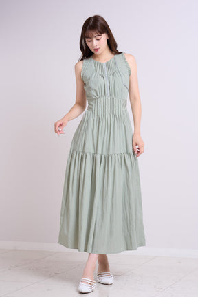 Viera Pintuck Tiered Dress