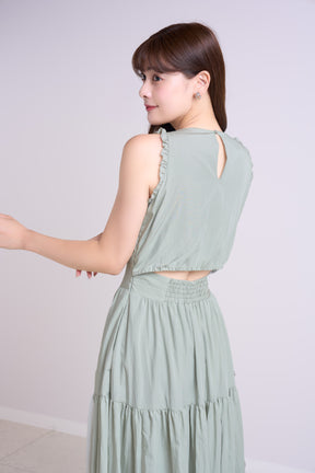 Viera Pintuck Tiered Dress