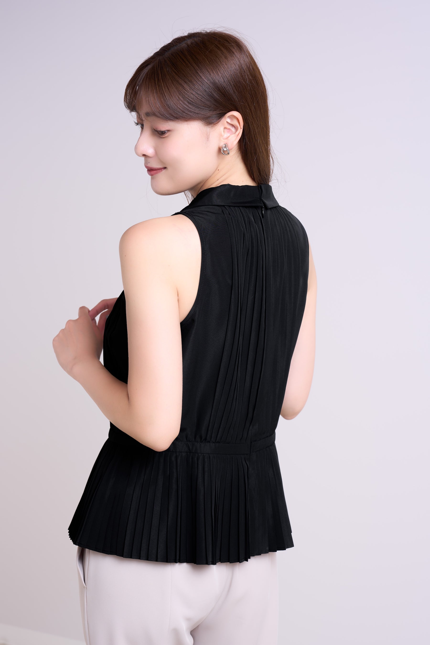 Manon Pleated Peplum Top