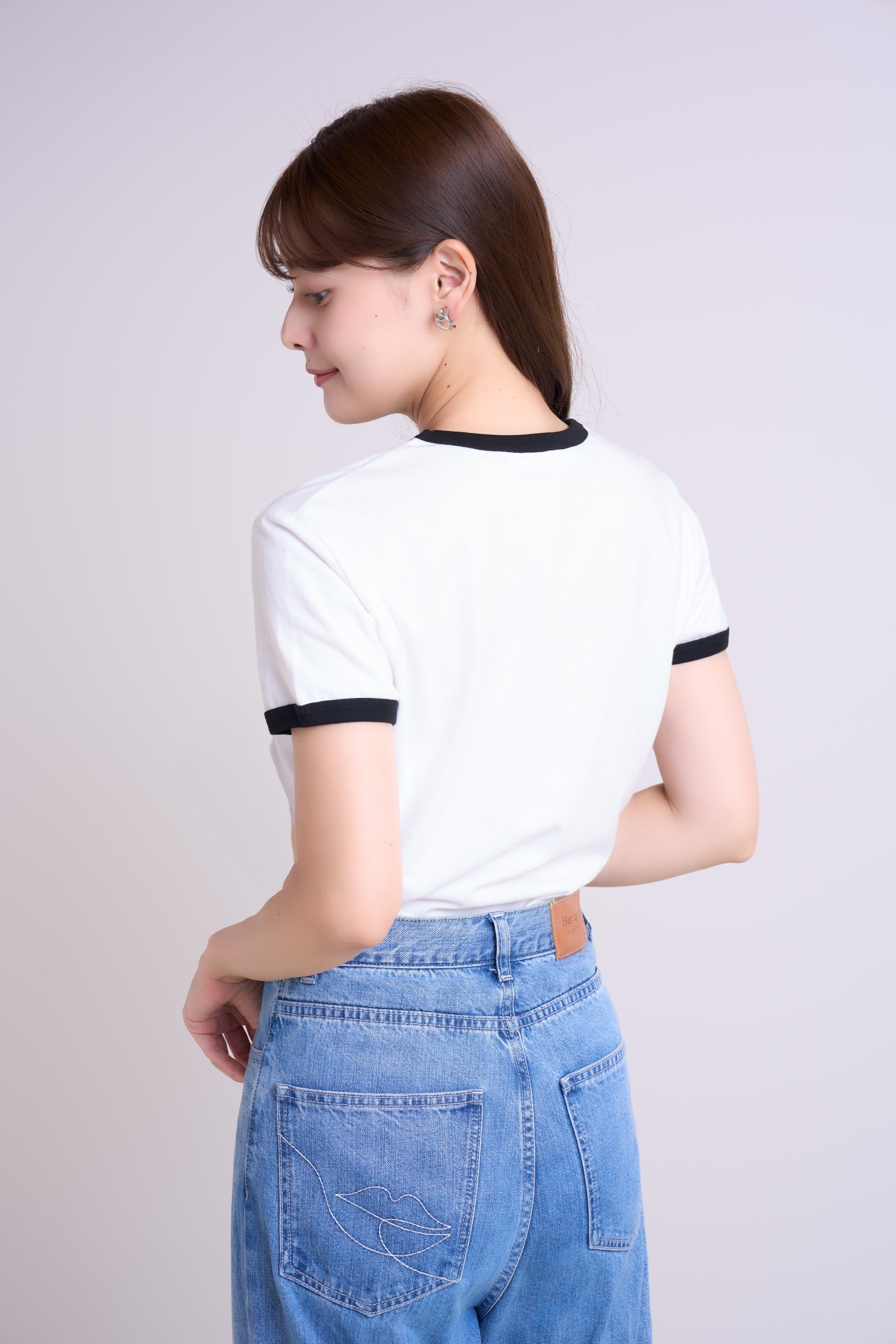 トップス herlipto Urban Basic Ringer Tee navy Urban Basic Ringer Tee
