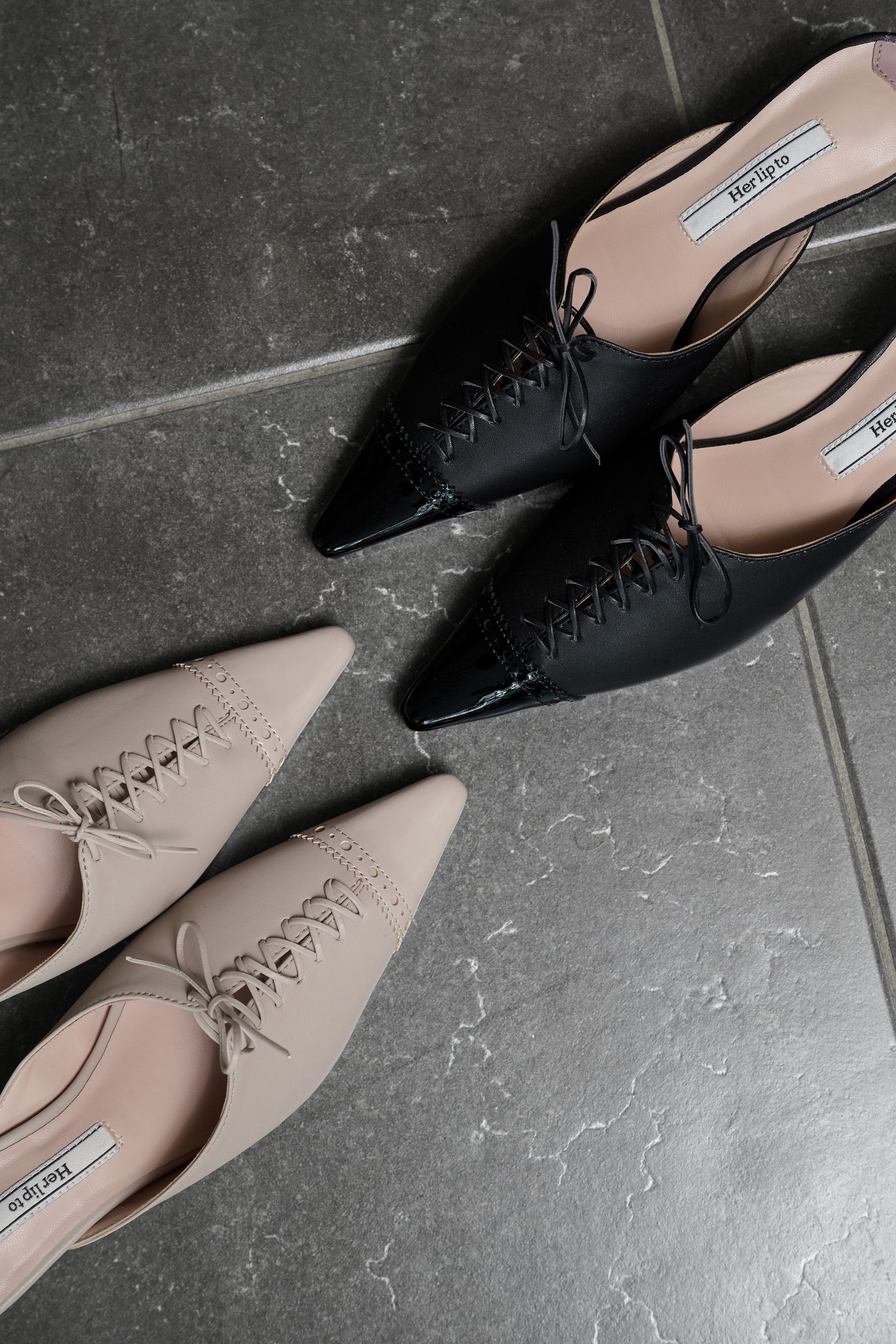 Lace-Up Medallion Mules