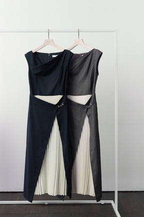 [Ships in early August] Elena Pleated Wrap Dress