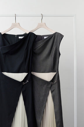 [Ships in early August] Elena Pleated Wrap Dress
