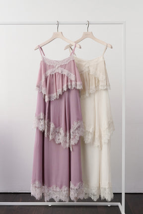 Isadora Lace Tiered Camisole Dress