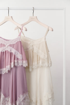 Isadora Lace Tiered Camisole Dress