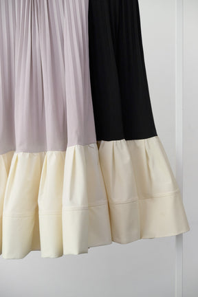 Pleated Fluid Long Dress		