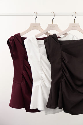 Asymmetrical Gathered Top