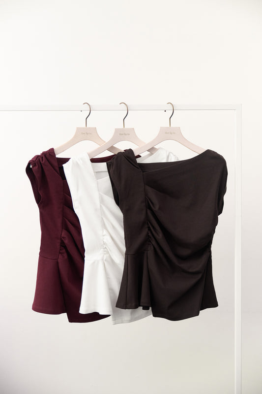 Asymmetrical Gathered Top