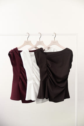 Asymmetrical Gathered Top