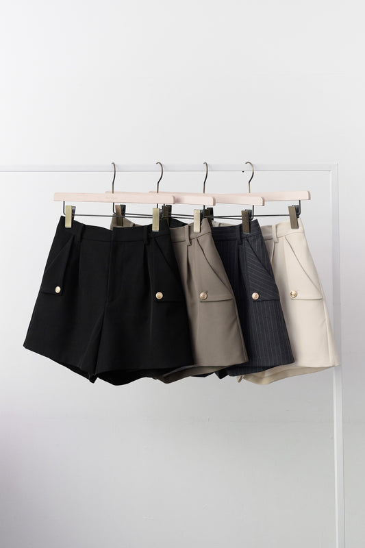 Twill Flap-Pocket Shorts