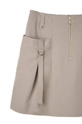Front Zip Mini Skirt